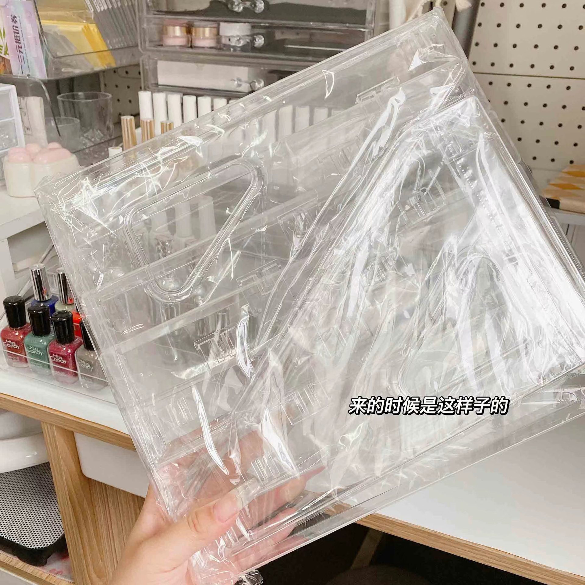 亚克力指甲油展示架多层透明美甲店展架眼影盘口红化妆品置物架详情3