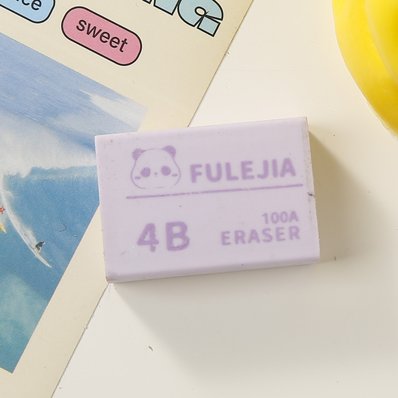 工厂直销批发小学生专用 国潮熊猫卡通文具橡皮擦不留痕彩色设计详情4