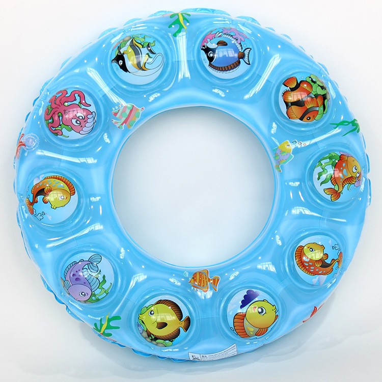 夏季加厚儿童成人充气腋下双气囊双层透明水晶圈游泳圈详情8