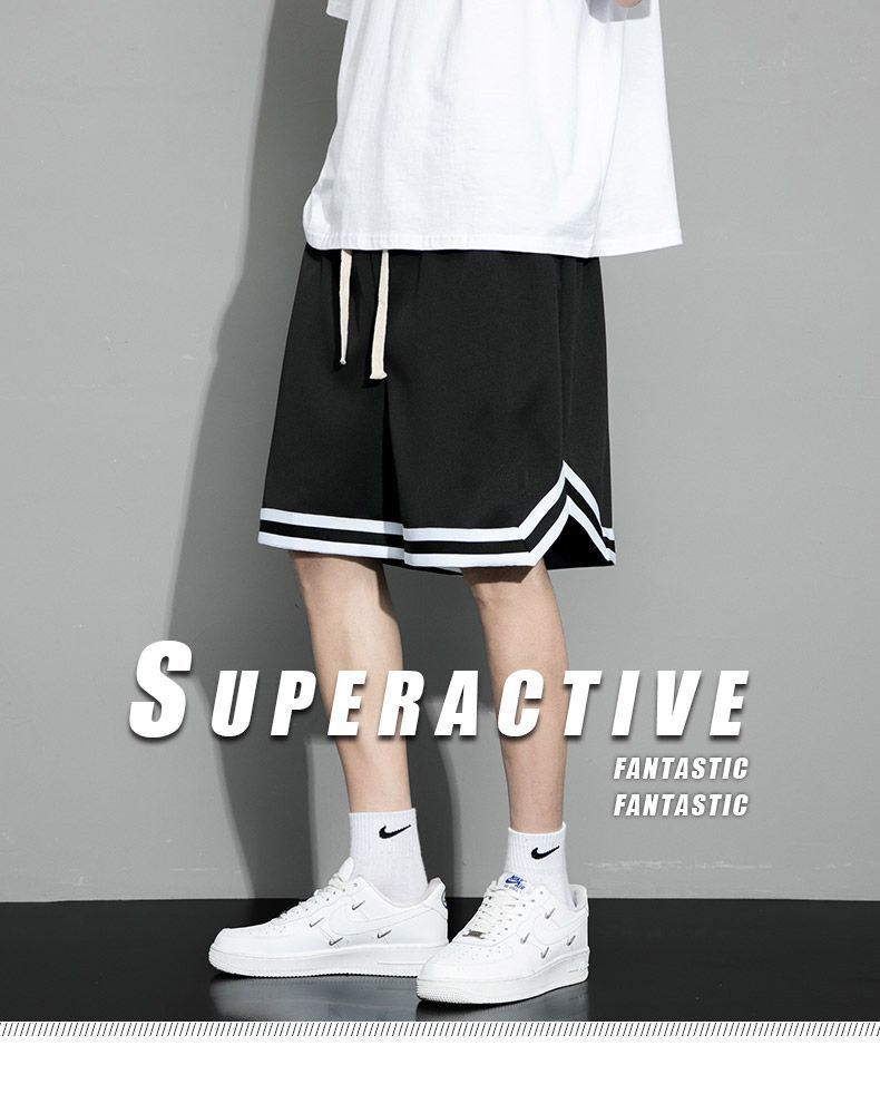 美式网眼透气运动篮球短裤男士潮牌外穿夏季冰丝训练五分裤子大码详情2