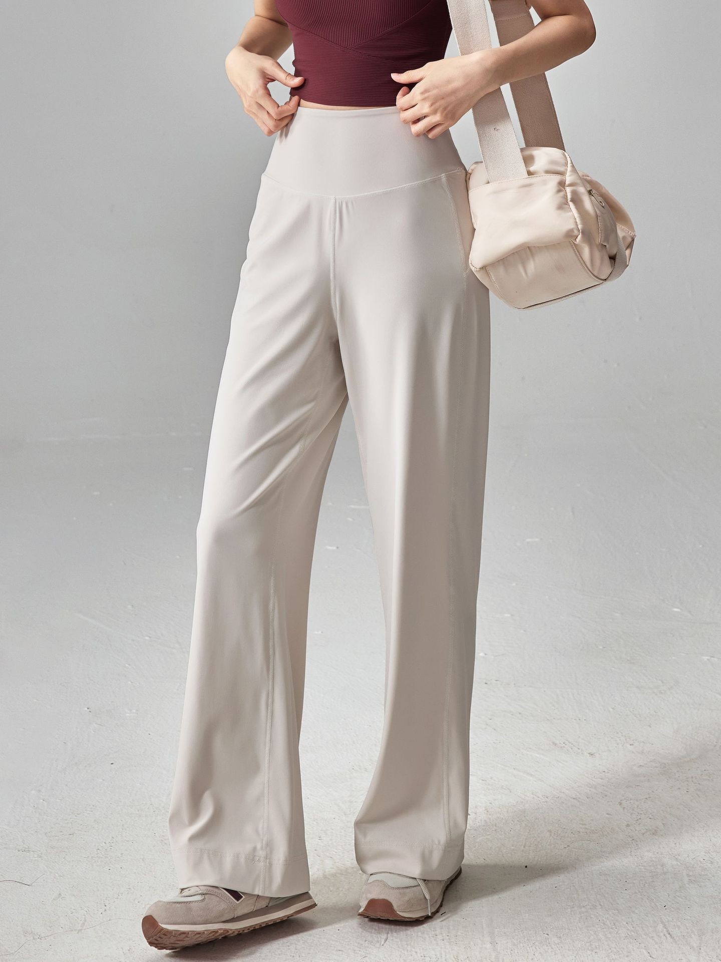 Outdoor training casual pants, running fitness pants, loose straight-leg pants, high-waisted sports pants, yoga pants, wide-leg women pic 20