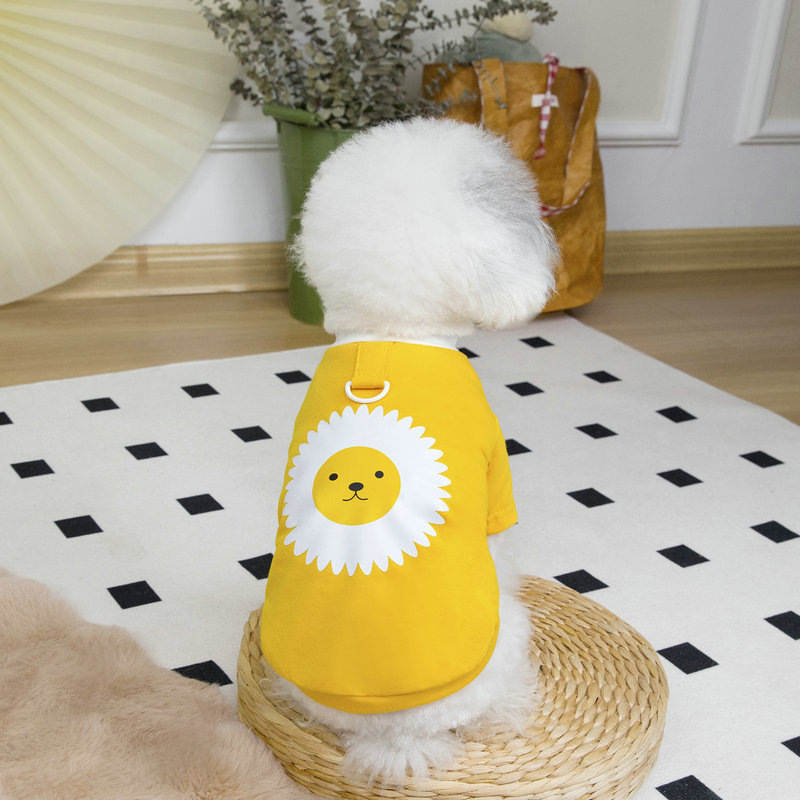 Summer dog clothing, thin T-shirt, fashionable striped Teddy Pomeranian vest, small dog pet sunshine T-shirt pic 7