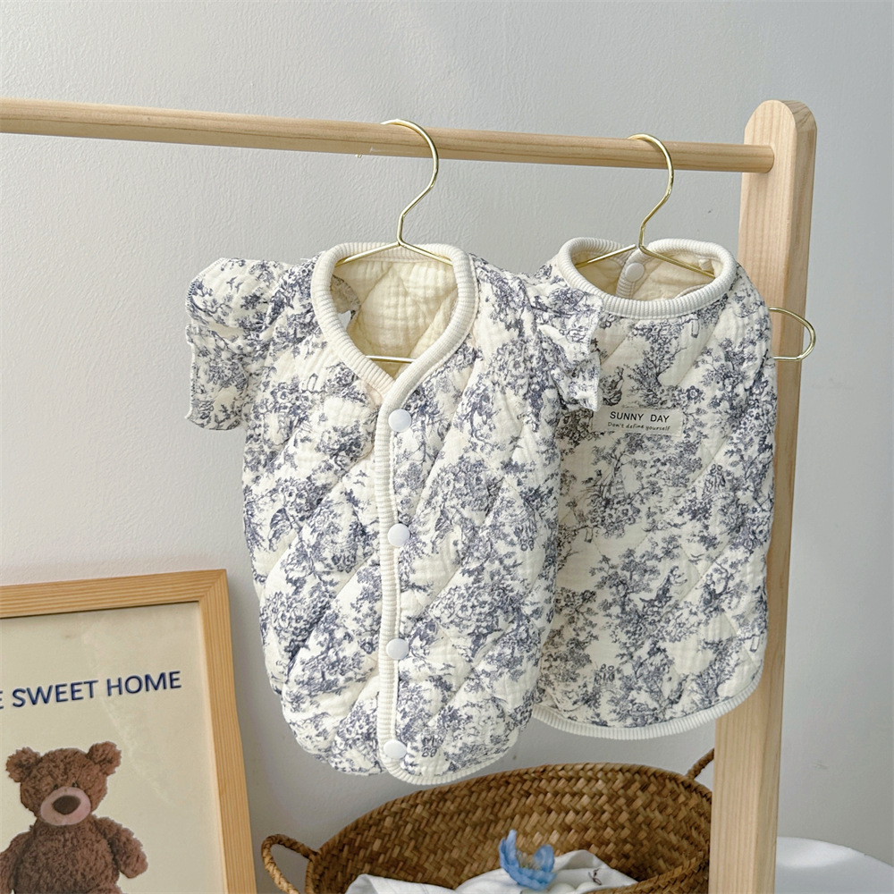 飞袖纱布宠物衣服加棉家居服小型犬小狗狗秋冬装保暖小猫咪猫衣服详情7