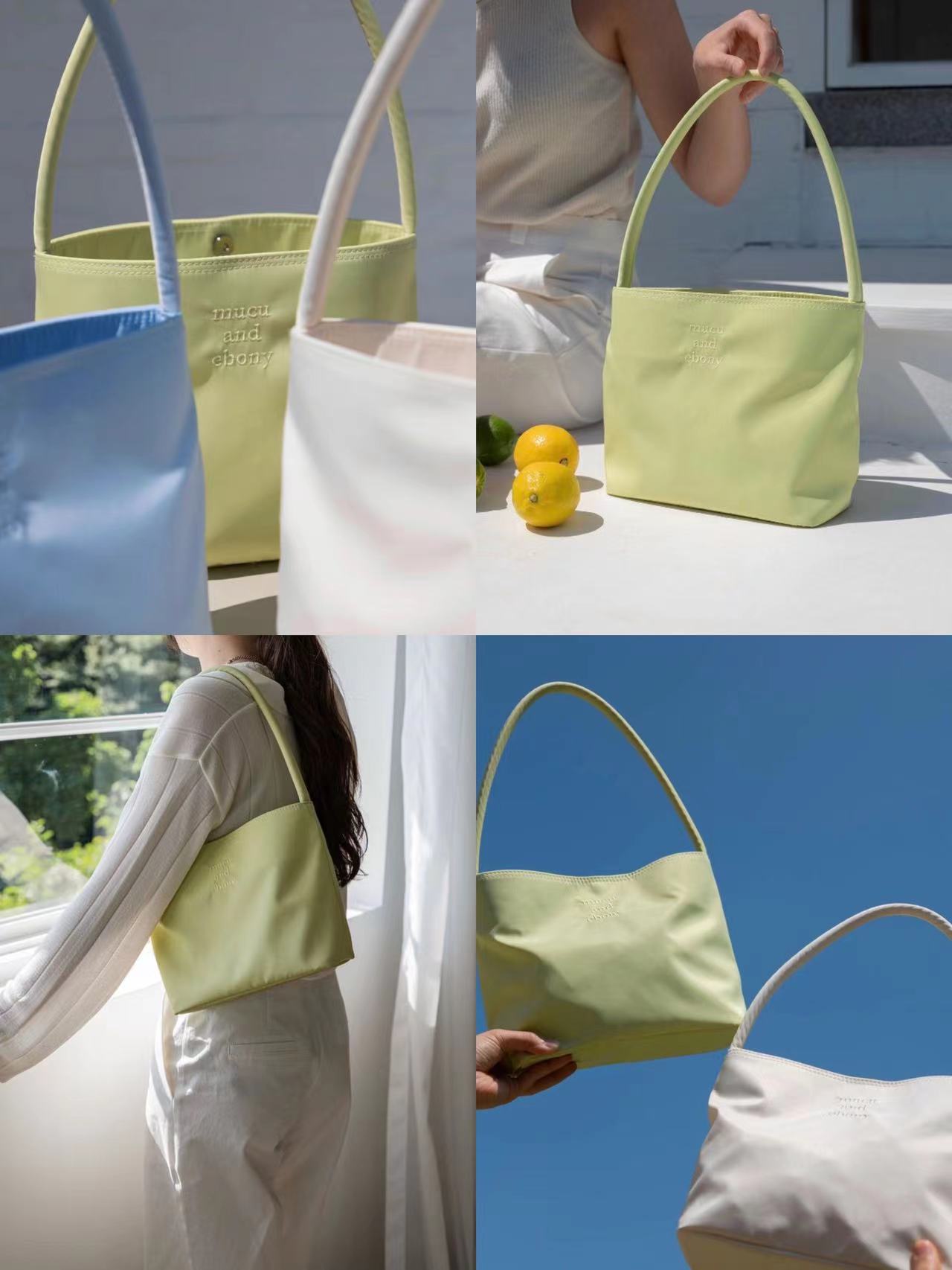 much and eboy2024 new bucket bag, a simple, casual and versatile handbag for women with nylon axils pic 7