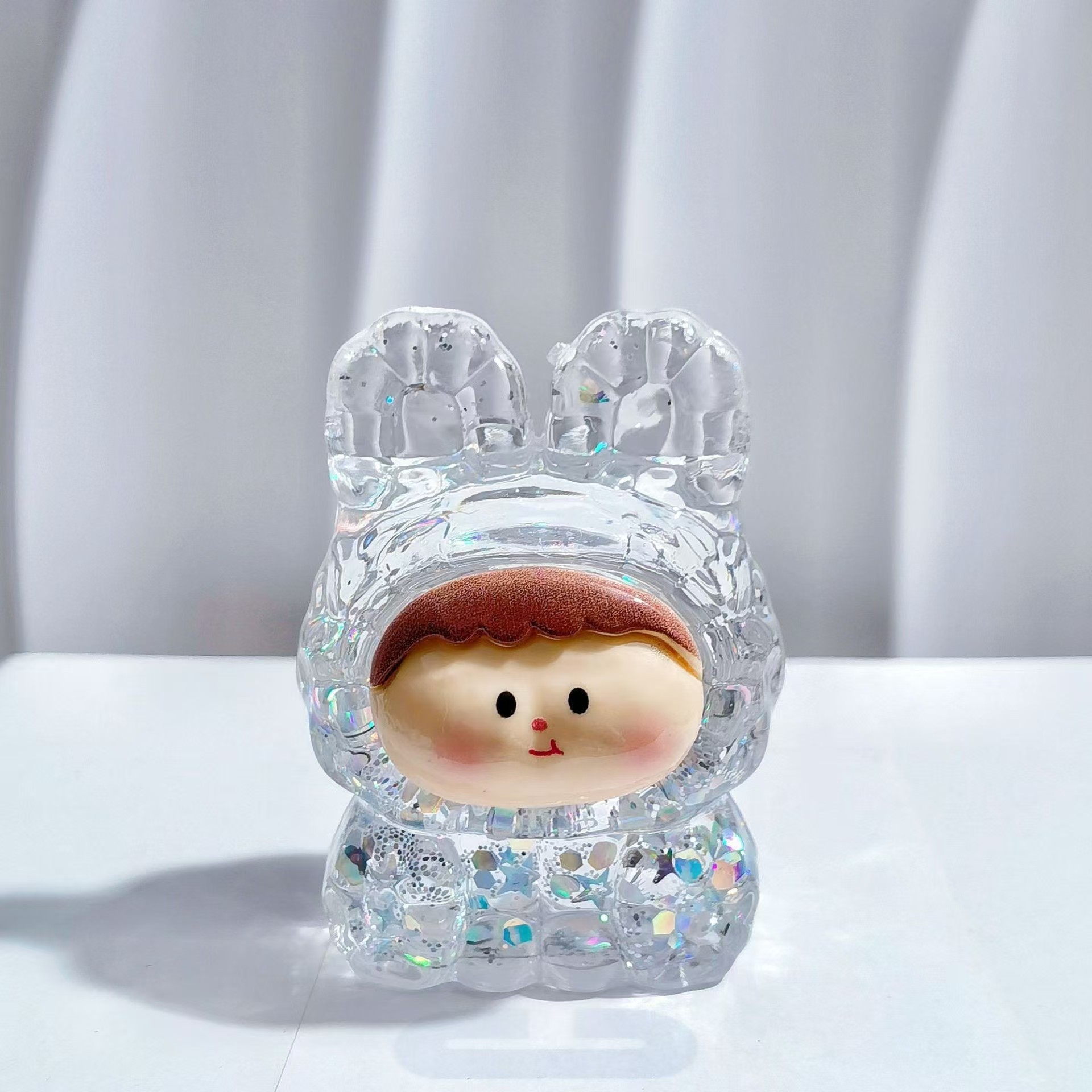 抖音爆款莉莉丝萌粒感化入油流沙夜光卡通钥匙扣潮玩小摆件工艺品礼品装饰详情12