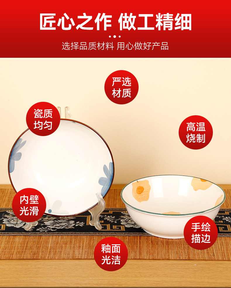 厂家批发7航空日式陶瓷碗陶瓷餐具健康釉下彩汤碗饭碗微波炉可用详情6