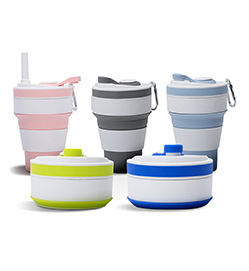 硅胶折叠杯户外旅行运动杯露营跑步便捷咖啡杯伸缩杯随行水杯批发详情1