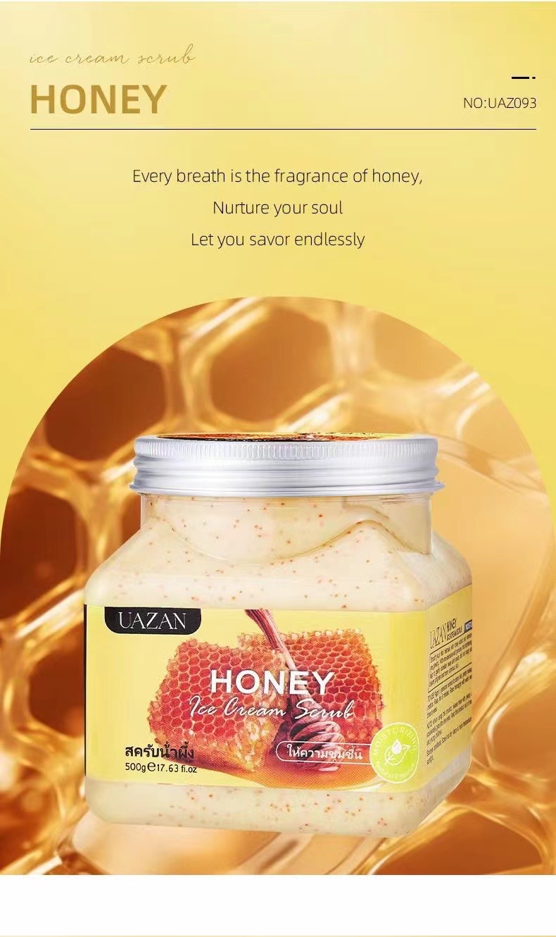 UAZAN植物水果磨砂膏身体去角质沐浴盐死皮清洁嫩肤美容护肤身体护理详情45