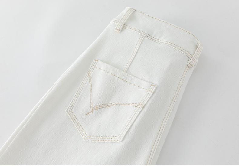 花千瓣高腰微喇牛仔裤女2025秋季新款四面弹宽松显瘦筒喇长裤8197详情37