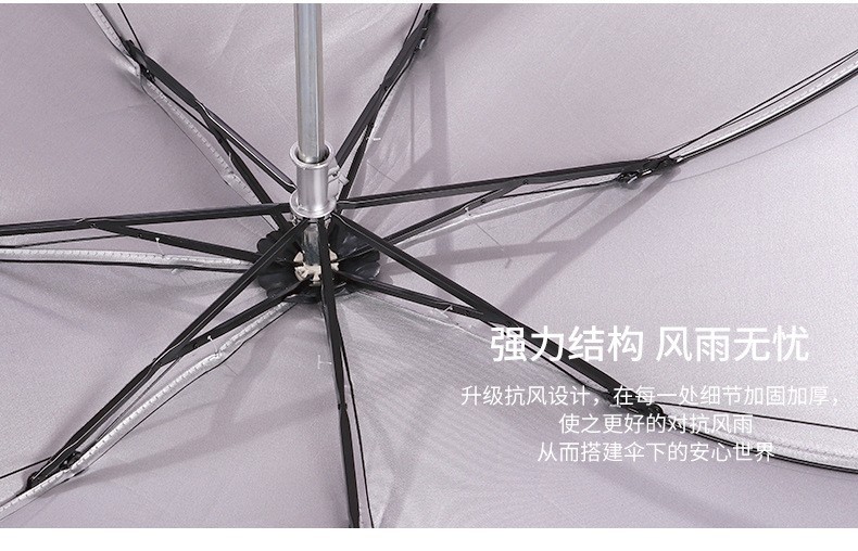 7骨银胶雨伞遮阳伞防晒伞晴雨两用广告礼品伞印LOGO雨伞工厂批发详情7