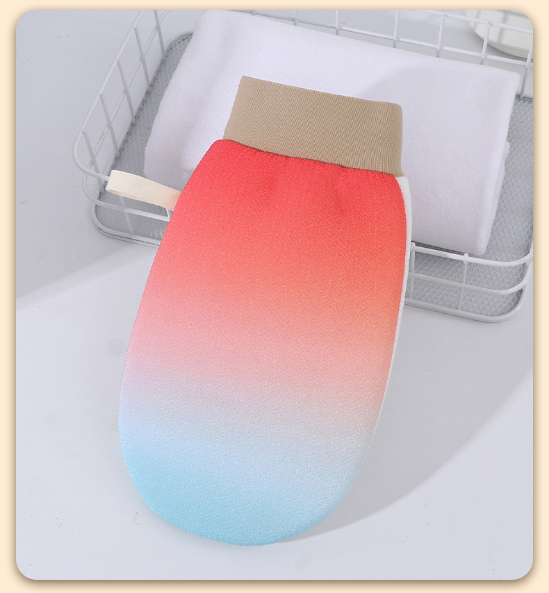 新款彩虹渐变搓澡巾无痛下泥洗澡巾家用搓澡手套高颜值洗澡搓澡巾详情28