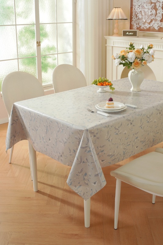 TPU faux linen printed rectangular tablecloth, no-wash, waterproof, oil-proof, heat-resistant, light luxury dining table and coffee table fabric home tablecloth pic 6