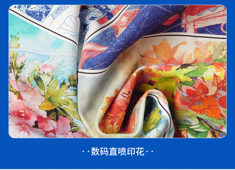 厂家全棉布料数码直喷印花加工专业服装面料扎染布纺织皮革印花工艺详情4