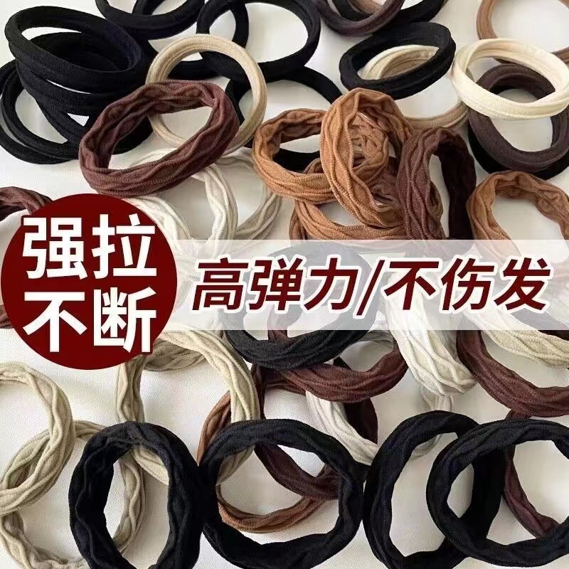 High-elasticity Maillard hair ties, durable rubber bands for tying hair, high ponytail hair bands, simple and elegant headwear for sale pic 5