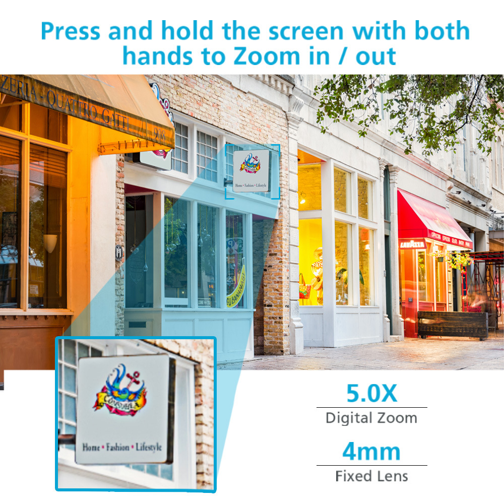 Three-eye zoom surveillance camera, home high-definition camera, wireless camera, wifi network, indoor and outdoor monitor pic 13