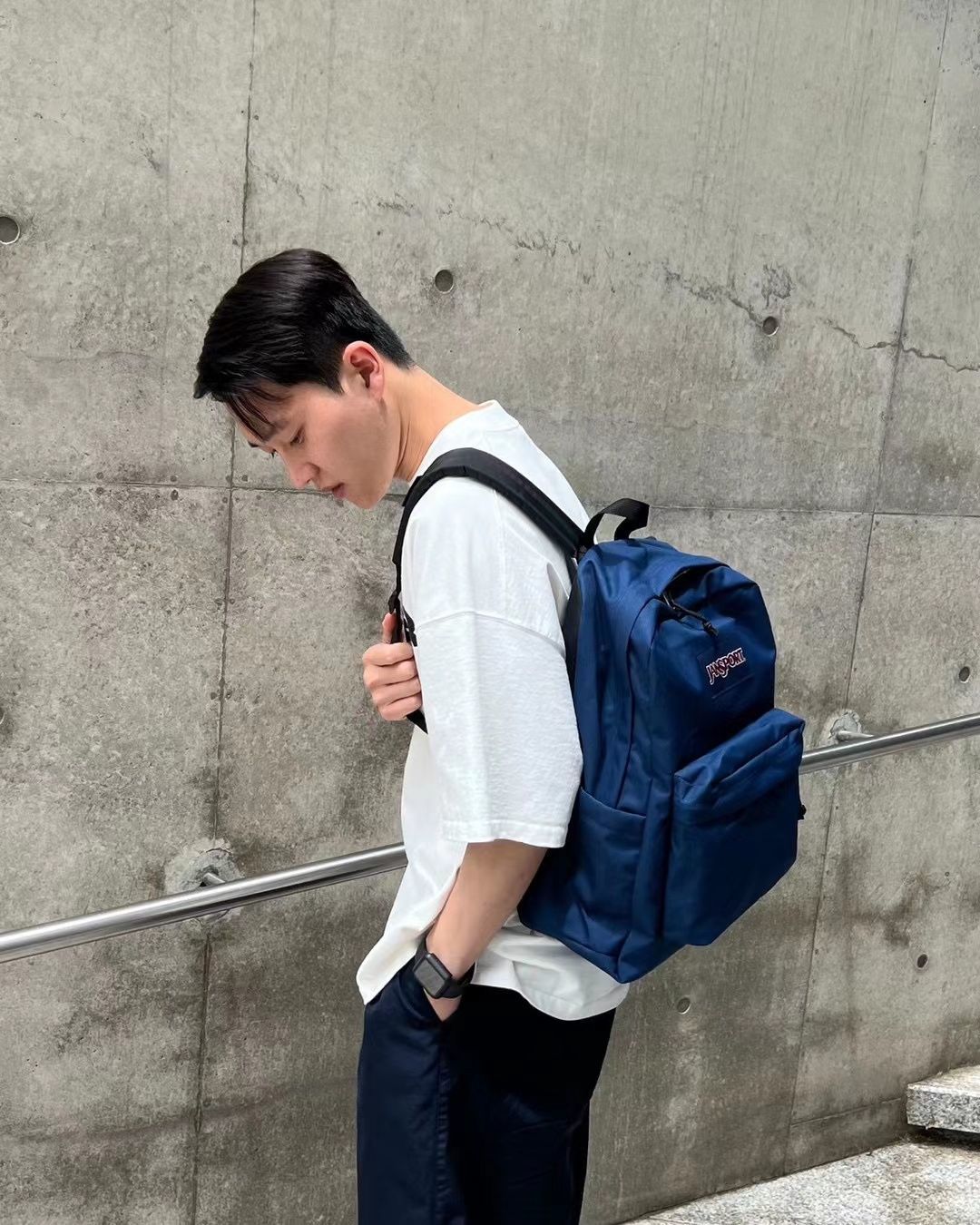 跨境外贸JANSPORT双肩包学生书包男女款背包蝶漾青漾雾霾蓝可代发详情41