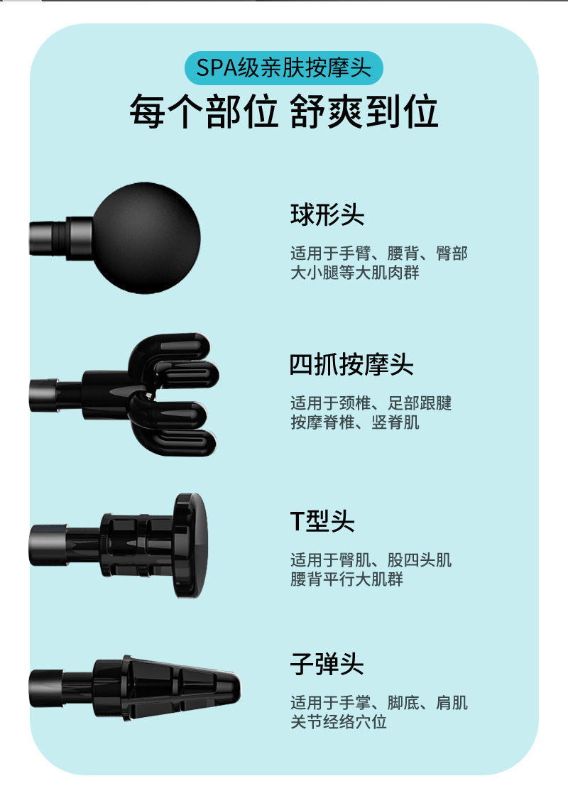 Cross-border fascia gun, LCD touch screen muscle relaxation massage gun, portable rechargeable electric home massager gift pic 12