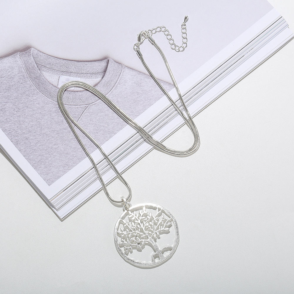 外贸饰品亚马逊速卖通欧美链条镂空生命树长款项链毛衣链时尚百搭详情10