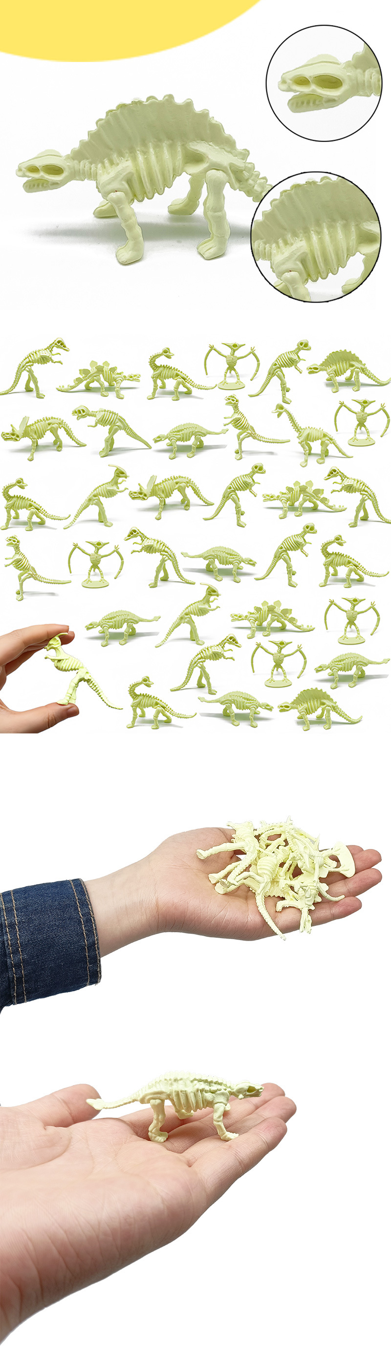 恐龙世界模型玩具翼龙霸王龙恐龙骨化石12款恐龙骨架模型摆件批发详情3
