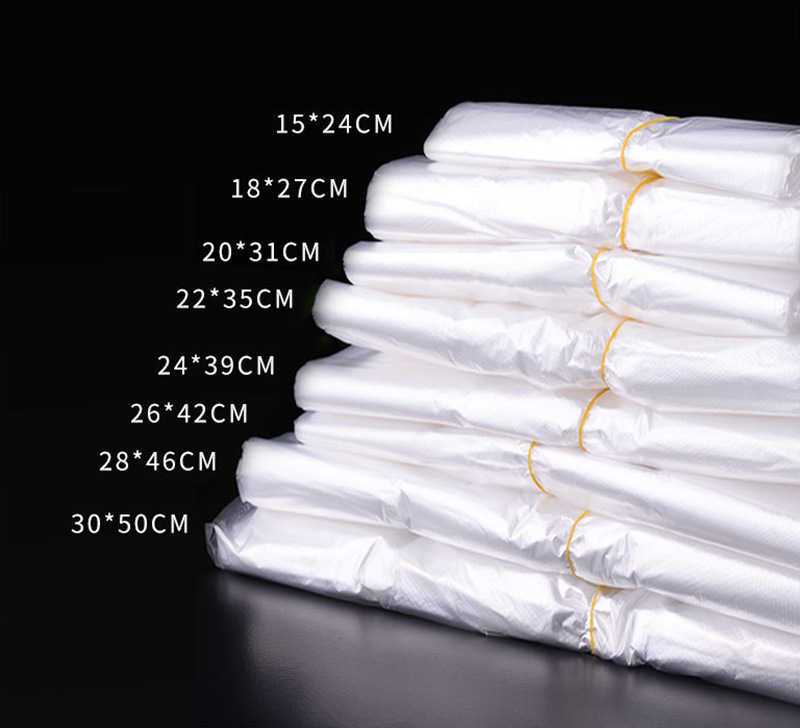 白色透明加厚打包袋塑料袋一次性购物袋保鲜袋手提胶袋背心食品袋详情5