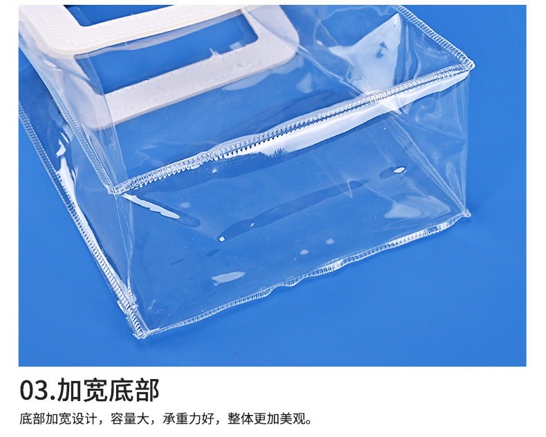 现货喜糖pvc手提袋伴手礼袋子高级感pu透明礼物塑料礼品袋定制详情7