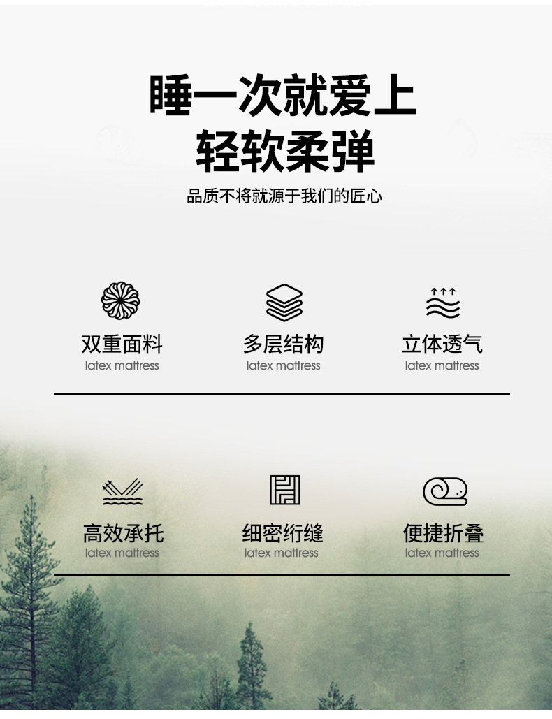 床垫子乳胶床垫宿舍床垫学生租房加厚褥子软垫家用打地铺神器双人详情4