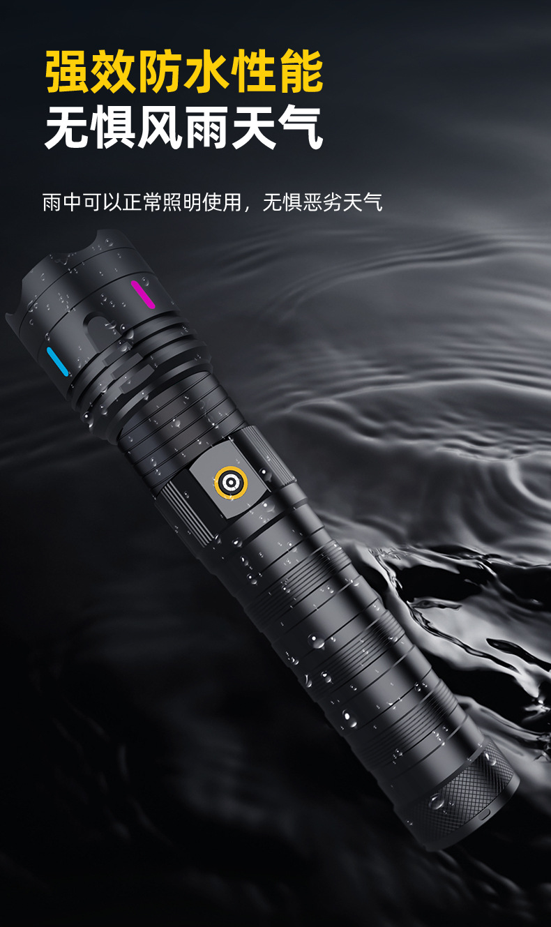 Wholesale of cross-border high-power long-range laser cannon flashlight charging LED strong light clear laser portable lamp pic 8