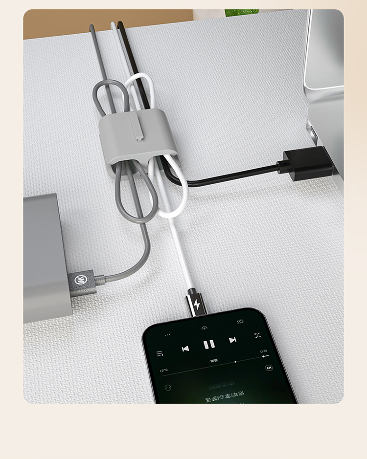 Simple headphone cable organizer, data cable buckle, winding and storage buckle, winding and fixing device, two pieces set pic 10