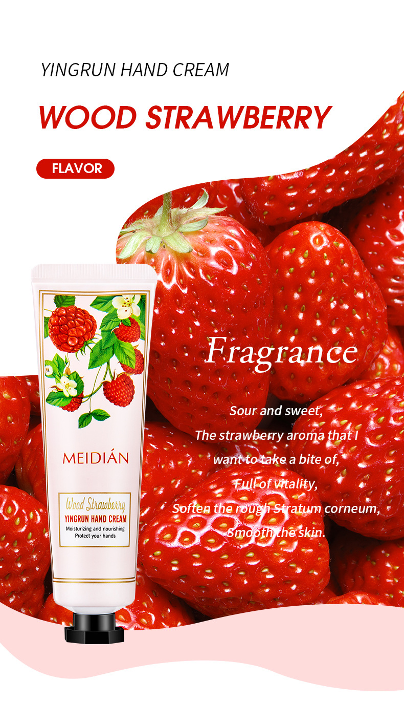 【 Exclusive for Foreign Trade 】 Wholesale of 5-bottle Set of Meidian Fruit Fragrance Hand Cream Moisturizing and Anti-Cracking Hand Cream pic 17