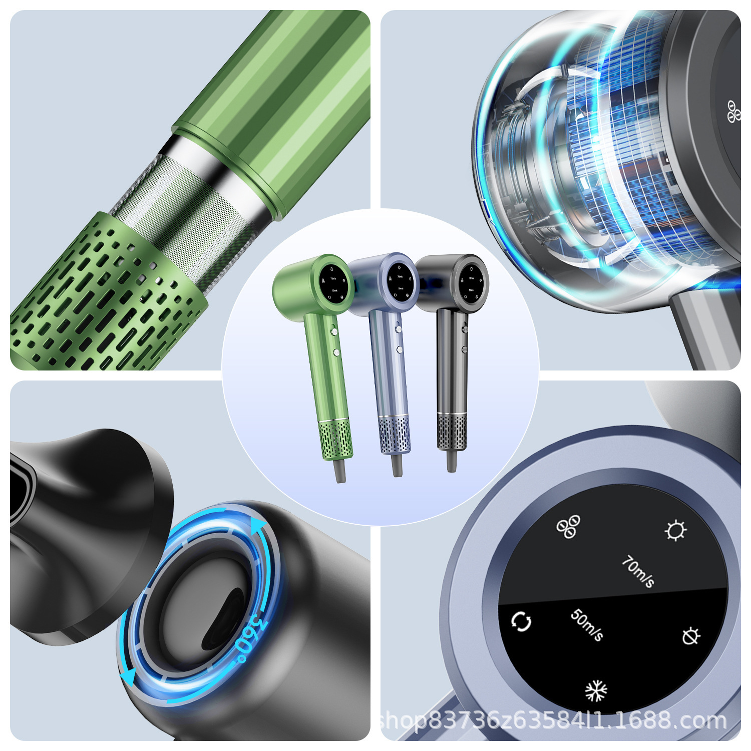 一件代发屏幕显示大功率台湾跨境电商负水离子恒温吹风机高速风筒详情22