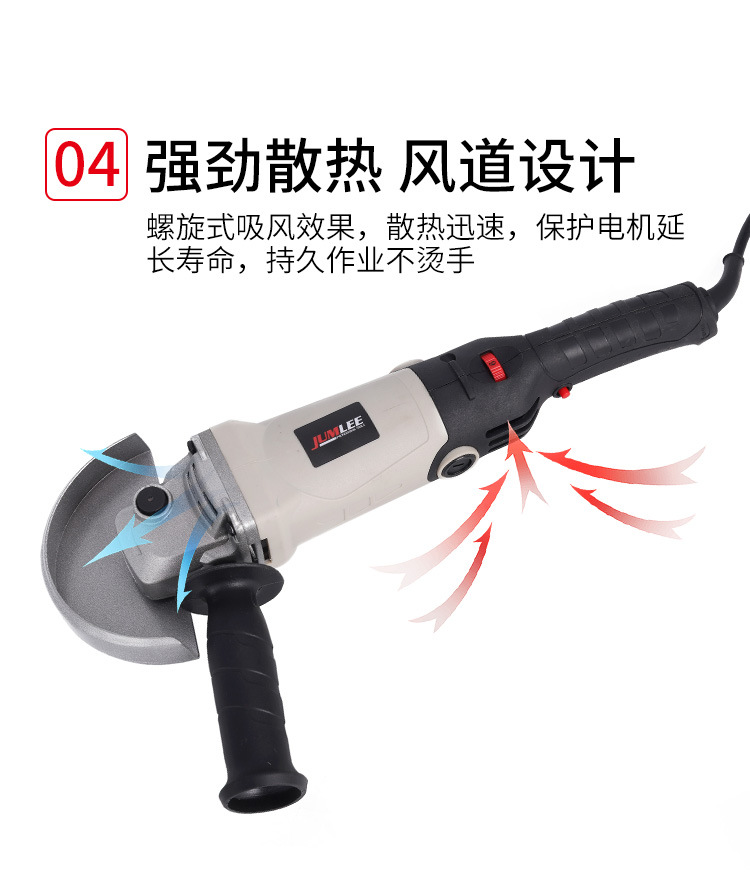 Power tool 125mm Angle grinder with VDE plug, multi-functional household 900W grinding machine, cutting machine, grinding machine pic 6