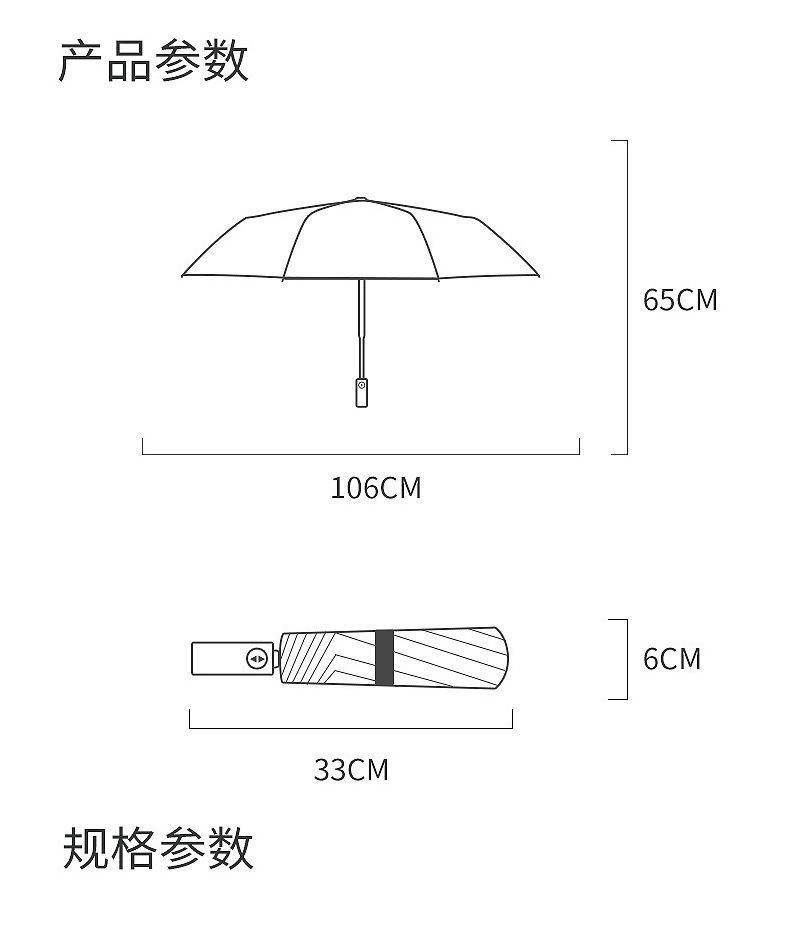 24骨全自动雨伞女太阳伞防晒防紫外线遮阳折叠伞男士晴雨两用大号详情30