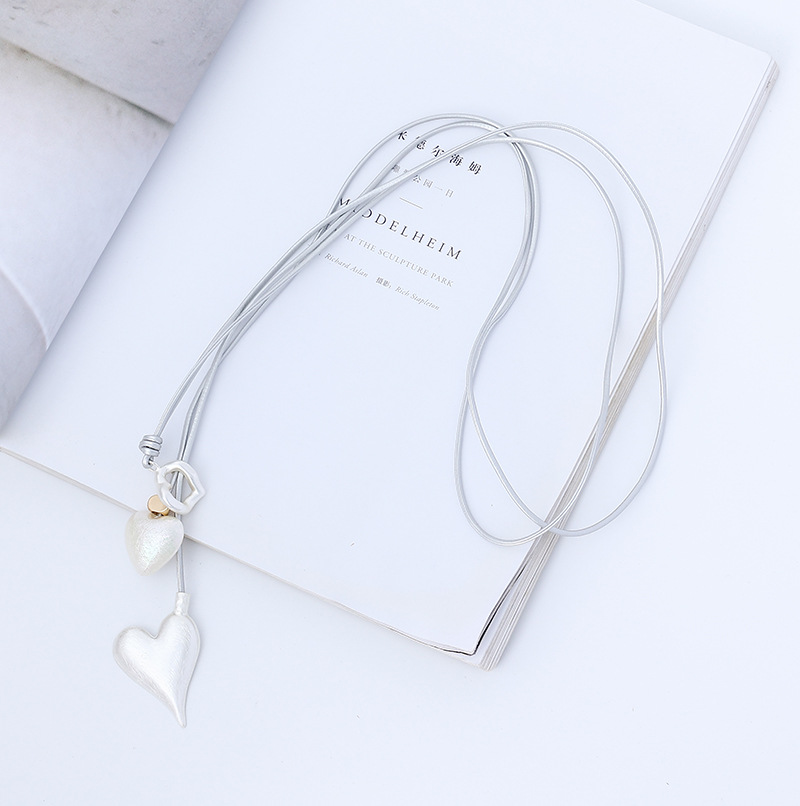 跨境亚马逊长链毛衣链时尚饰品爱心珍珠项链复古简约女士项链批发详情8