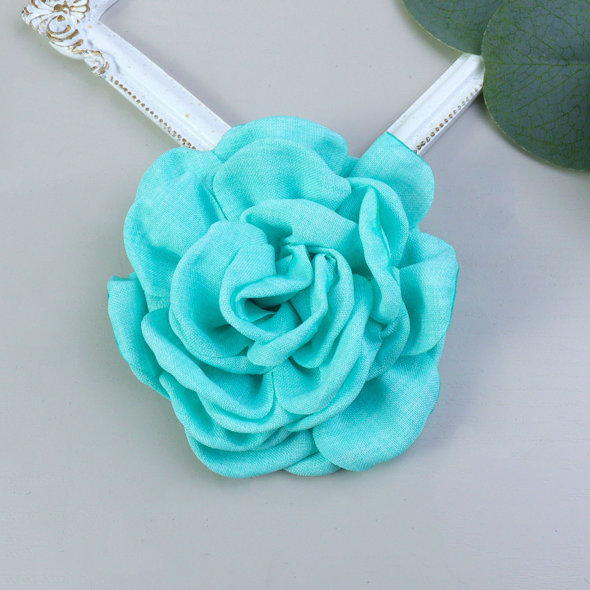 麻布花caro同款玫瑰花立体山茶花服装辅料DIY头花手机壳配饰百搭详情6