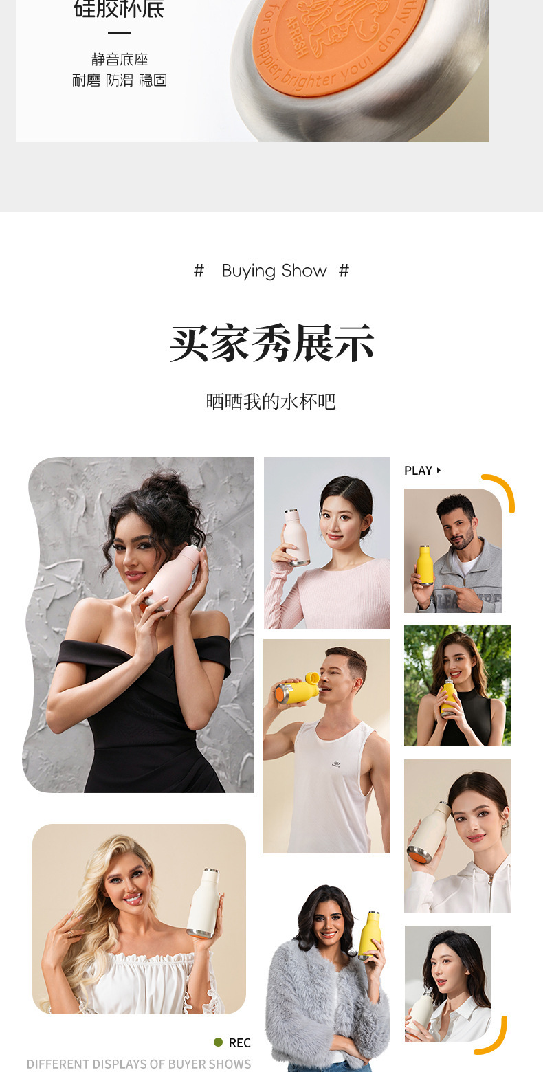 火爆跨境亚马硅胶霸王龙恐龙316不锈钢保温杯卡通动物头创意水杯详情15