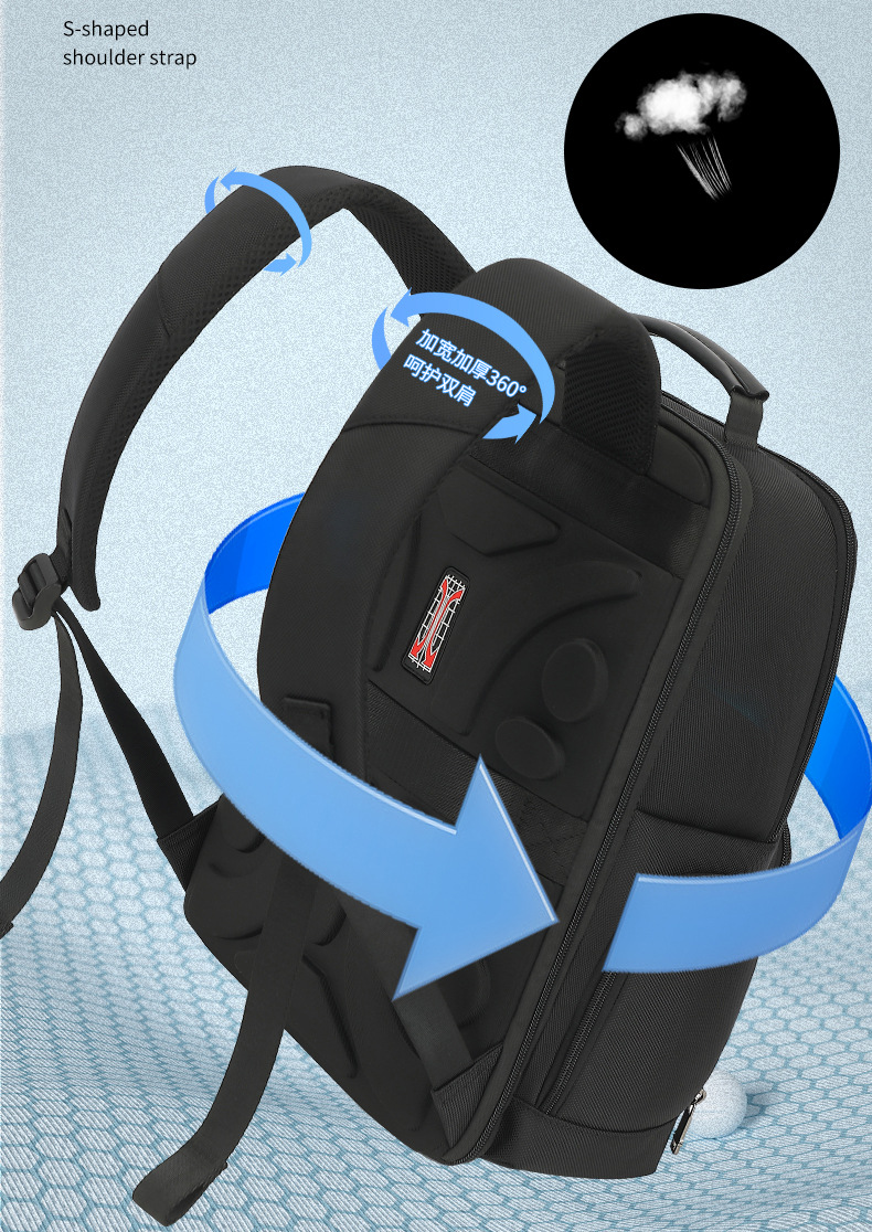 批发跨境总裁双肩包背包电脑包商务通勤大容量出差旅行包学生书包详情20