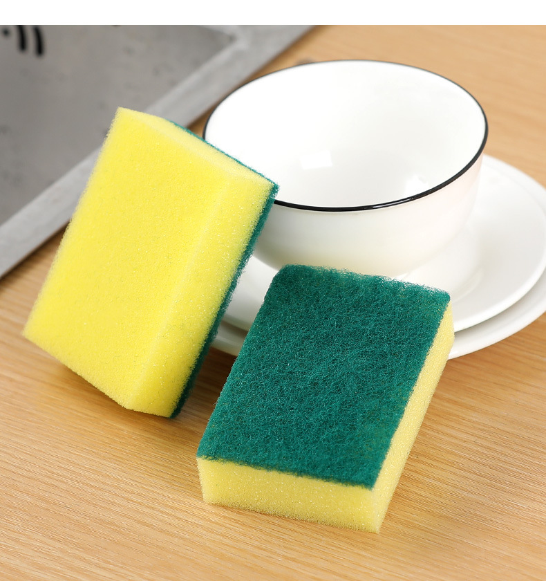 Household cleaning kitchenware, dishwashing sponge, multi-functional household cleaning and stain removal, double-sided scouring pad, pot washing brush pic 13