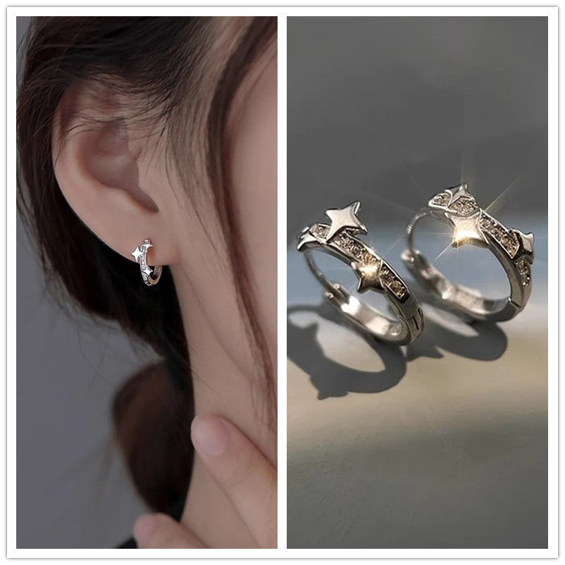 925 Silver Needle Earring Earrings for Women with a high-end feel, plain ring earrings, 2025 new bestseller, niche design, light luxury stud earrings pic 24