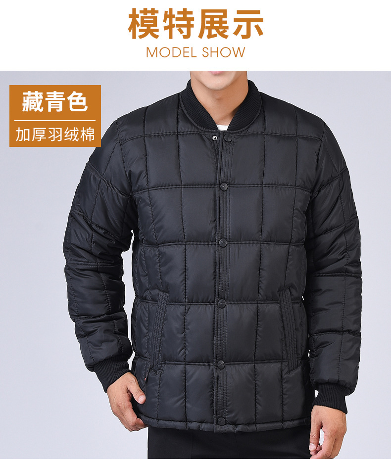 中老年男士棉衣羽绒棉爸爸棉衣加厚外套老人内胆棉服爷爷内穿冬装详情11