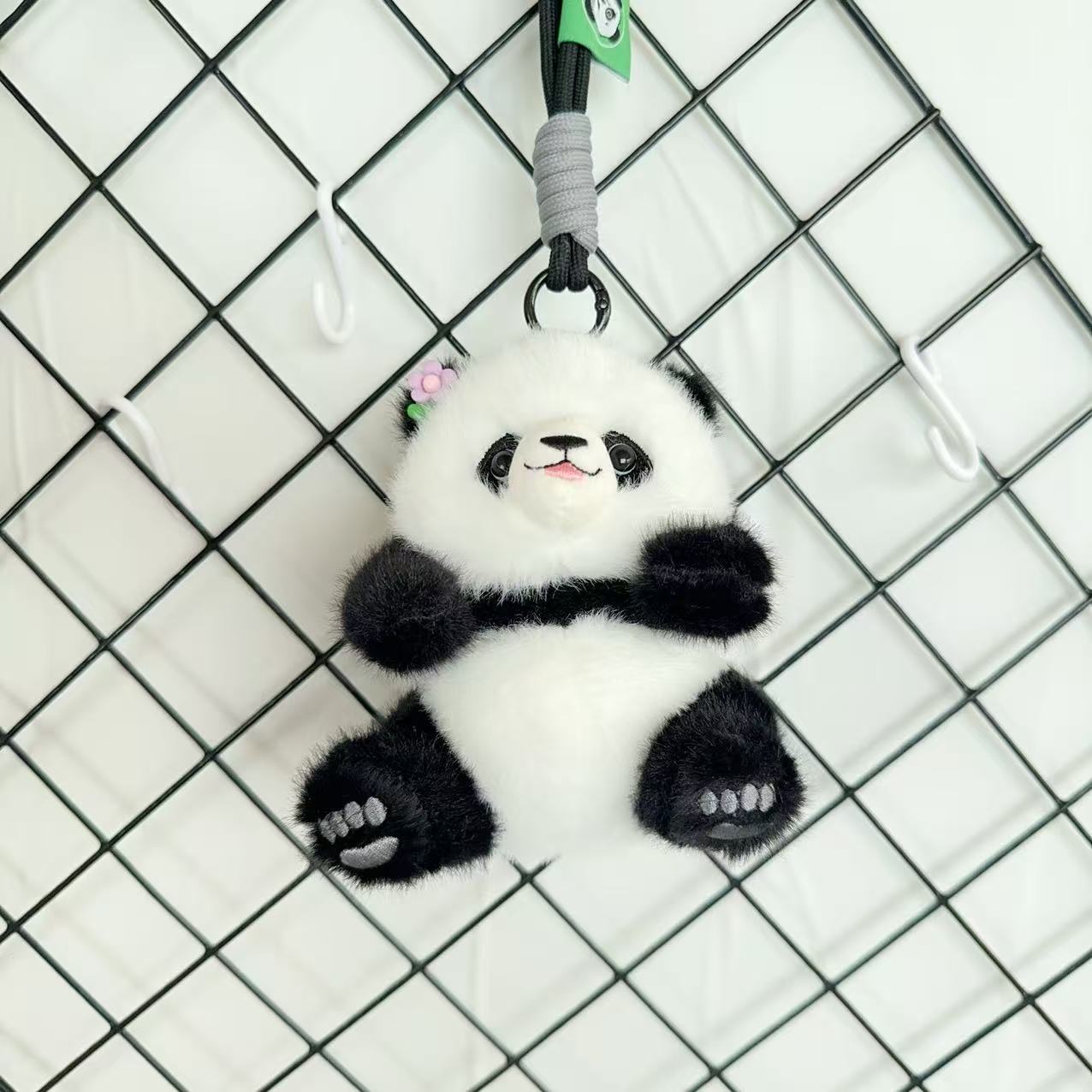 New Hua Hua Little Baby Panda backpack, schoolbag pendant, national trend premium plush toy keychain, small doll, doll pendant pic 4