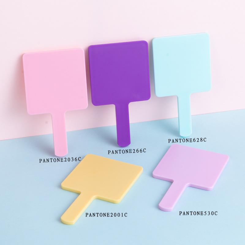 新款美妆福利礼品定制方形手持化妆镜随身便携女生桌面化妆小镜子详情6