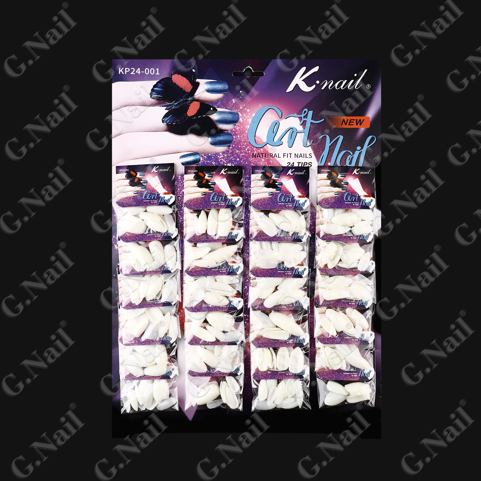 Gnail Knail正品卡装美甲假指甲片系列24片24包卡装全贴穿戴甲美甲批发非洲南美洲畅销跨境爆品详情3