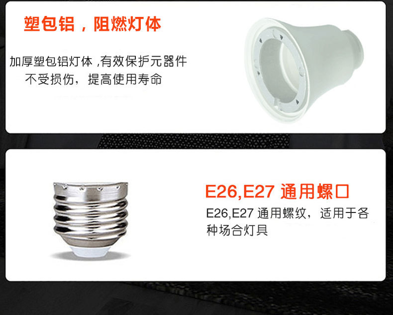 跨境智能2.4g遥控宽压三色温灯泡可无极调光调色led球泡灯螺口e26详情20