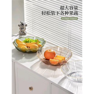 新款玻璃水果盘高颜值轻奢果盘现代客厅创意家用茶几坚果北欧风详情7