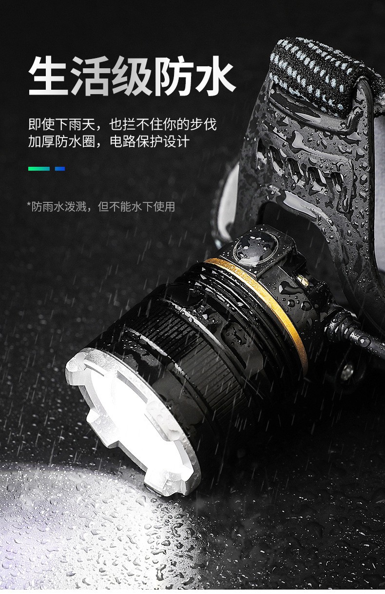 USB sensor zoom P50 farol luz brillante recargable súper brillante minero headset noche pesca pesca LED luz al aire libre pic 8