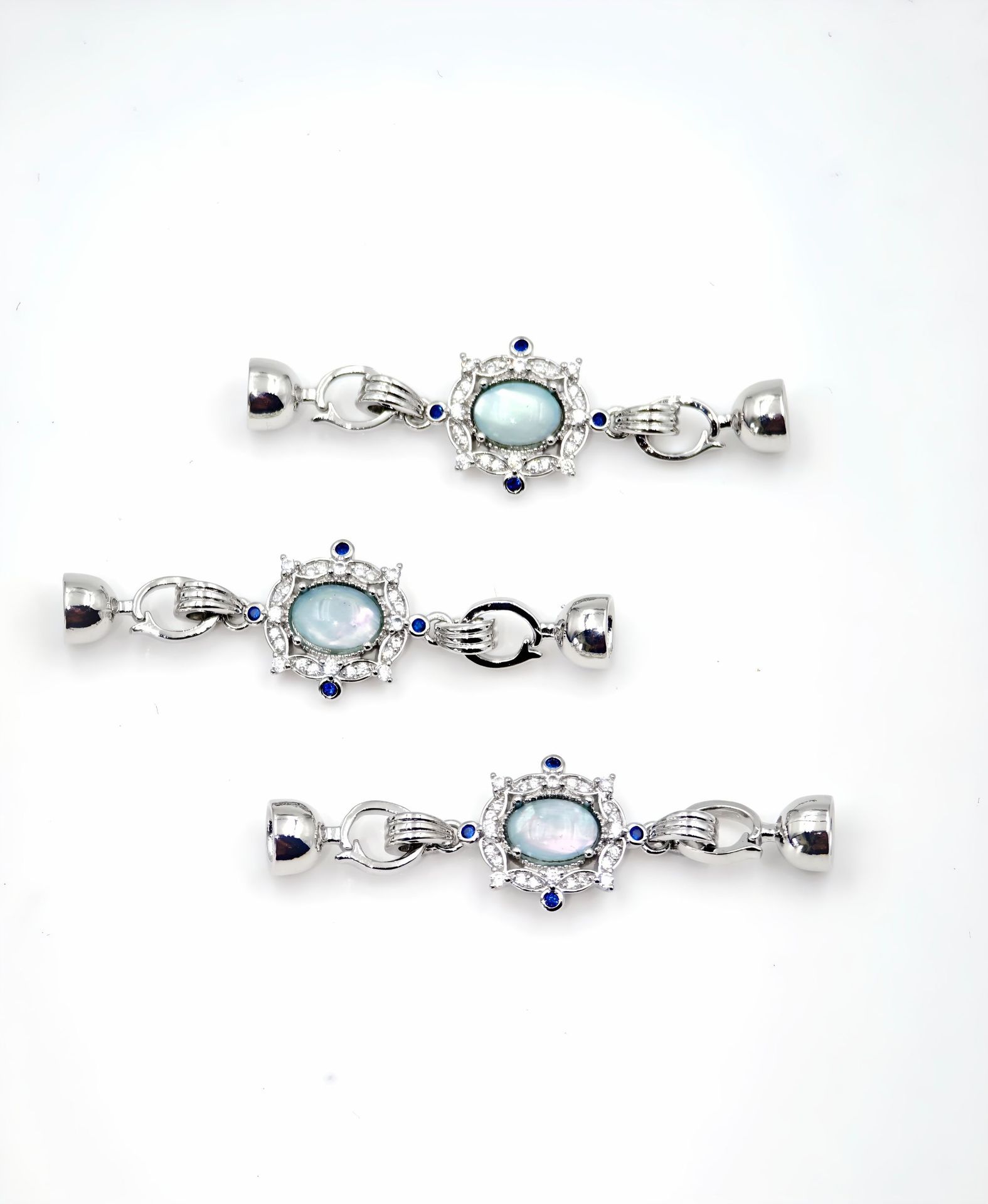 French court retro style single-row necklace clasp connection clasp, natural mother-of-pearl necklace connection clasp, accessory clasp pic 5