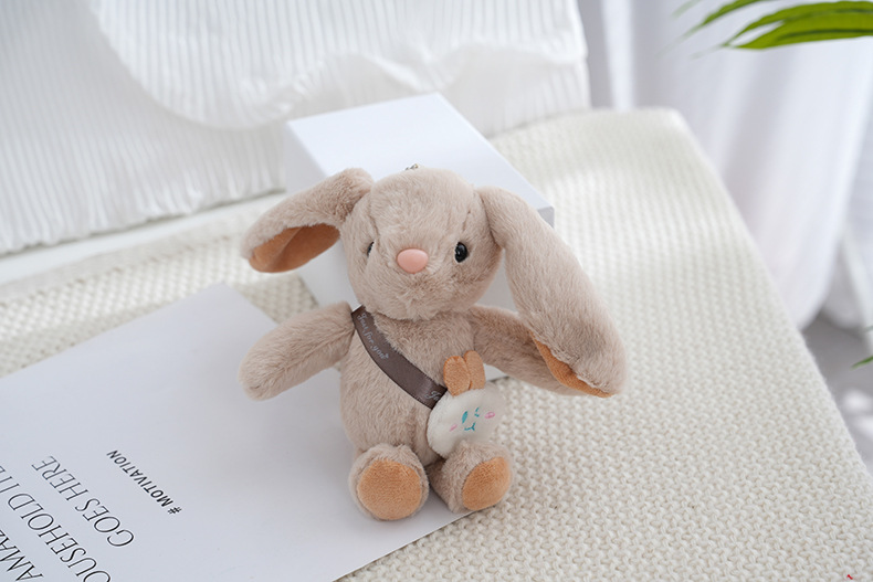 毛绒玩具长耳小兔子公仔挂件书包钥匙挂件可爱背包兔子毛绒玩偶详情9