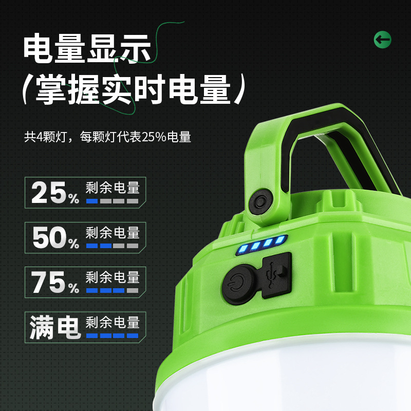 Cross-border outdoor camping lights, solar-charged camping lights, LED bulbs, household emergency night market street lamps pic 15