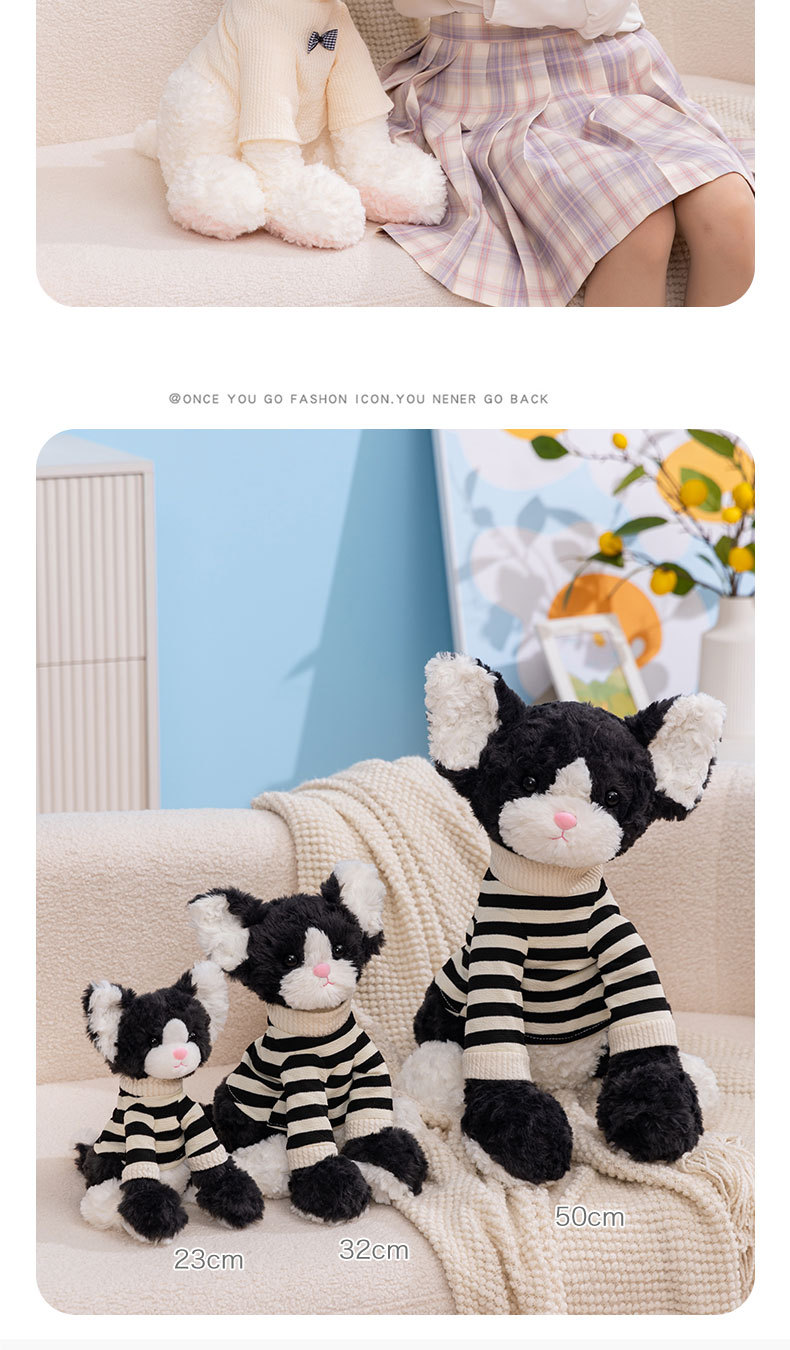 卡通洛克斯卫衣德文猫毛绒玩具小狐狸萌宠垂耳狗家居摆件抱枕批发详情8