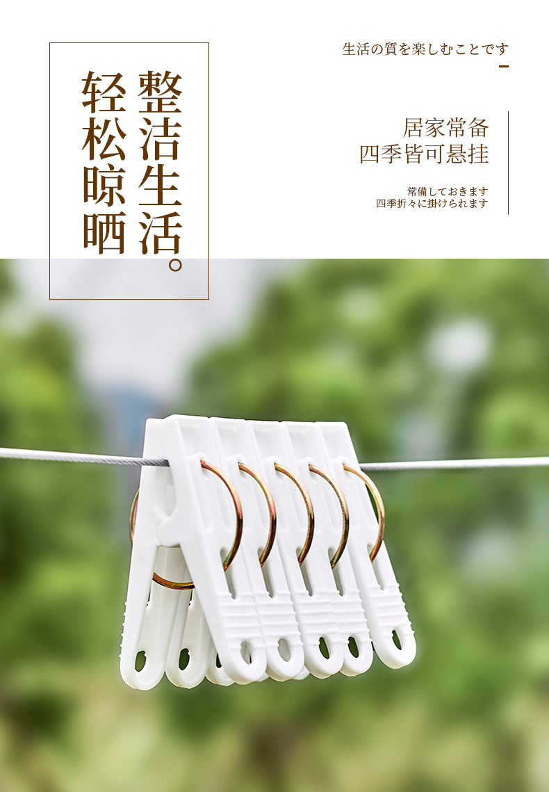 塑料防风晾衣夹批发夹子晾服装晒袜子塑料固定裤子夹晾晒小夹子详情17